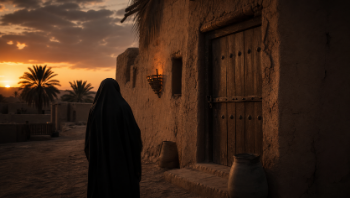 A symbolic depiction of a historic doorway in Medina after the Prophet's death